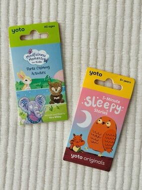 Yoto Cards Mindful Moments for Kids and 5 Minute Sleepy Stories Yoto Originals